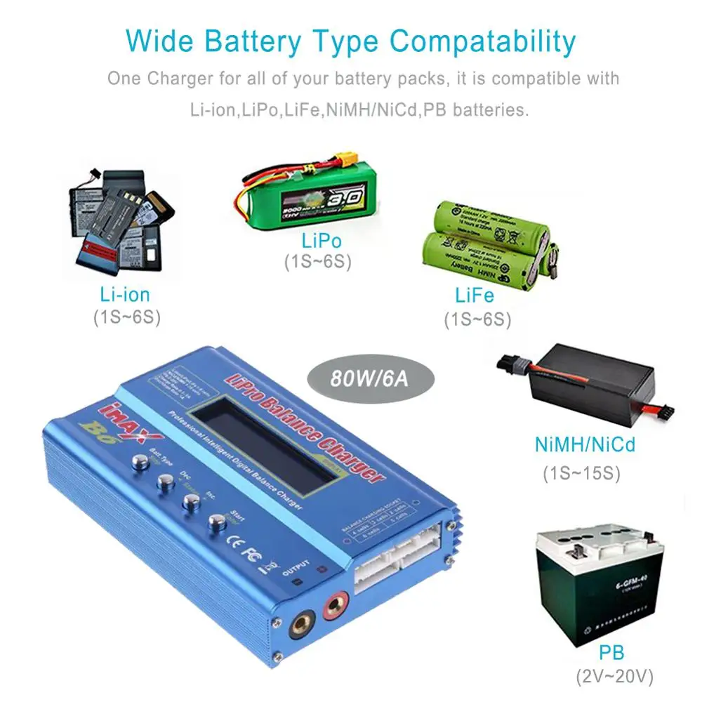 HTRC IMAX B6 80W RC-Ladegerät für Lipo NiMh Li-ion Ni-Cd Akkus, RC B6 – Bild 5