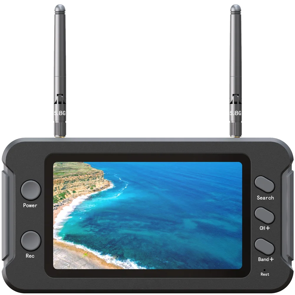 5,8G 40CH FPV-Monitor 4,3 Zoll LCD-Bildschirm mit DVR 16:9 NTSC/PAL – Bild 4