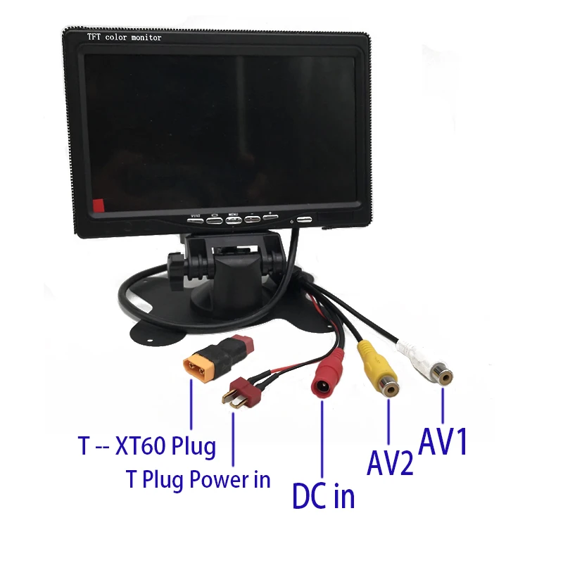 5,8G FPV Monitor Video Bildschirm 7 Zoll 1024x600 Farbe TFT LCD – Bild 4