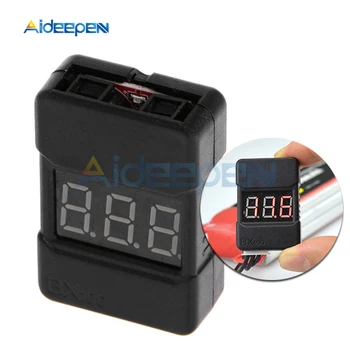 HotRc BX100 1-8S Lipo Batterie Spannung Tester Niederspannung Summer Alarm Batterie Spannung Checker mit Dual