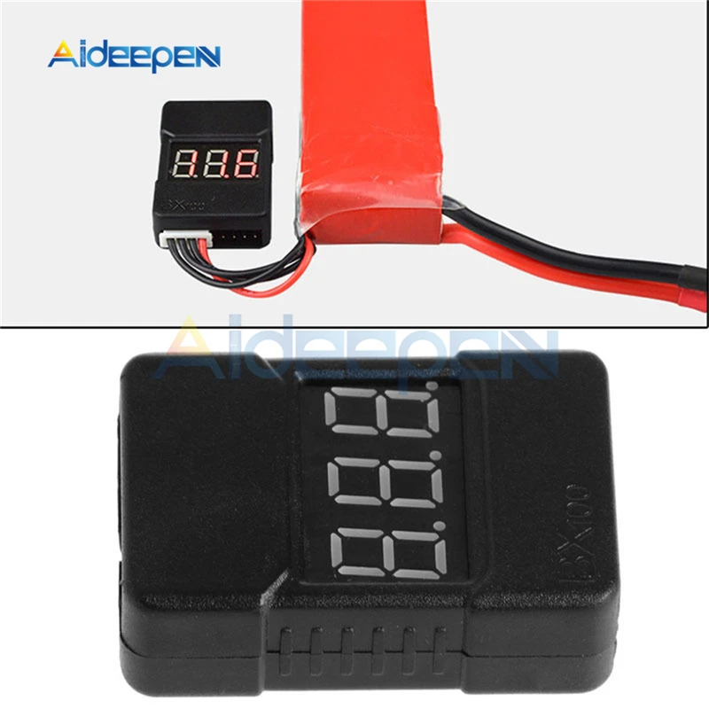 HotRc BX100 1-8S Lipo Batterie Spannung Tester Niederspannung Summer – Bild 3