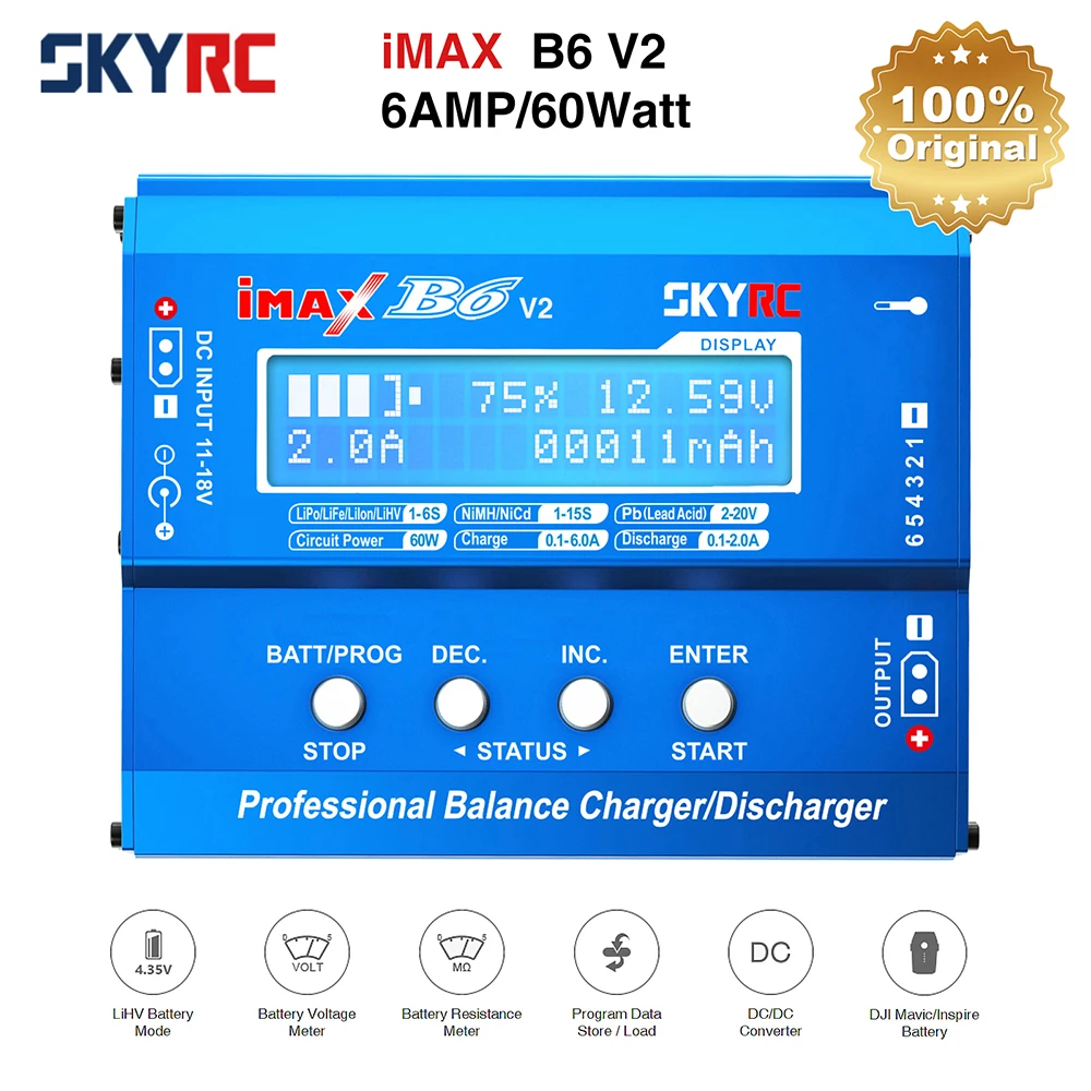 Skyrc lipo ladegerät imax b6 v2 b6 mini balance batterie ladegerät entlader für rc modell nimh nicd lihv nicd