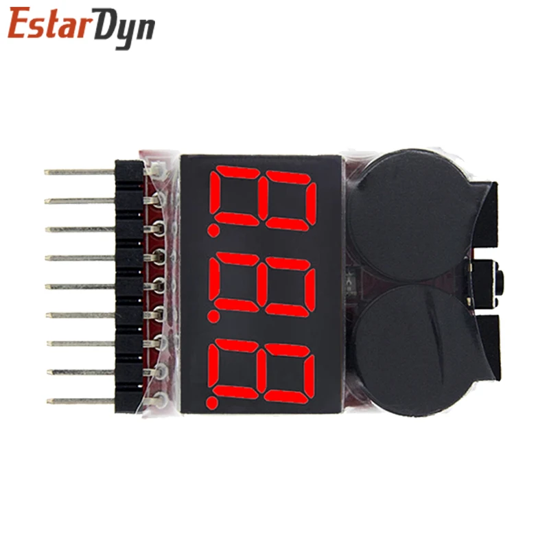 1-8S BBX1-8S 2IN1 Lipo Batteriespannungsprüfer/Niederspannungs-Summeralarm/Batteriespannungsprüfer