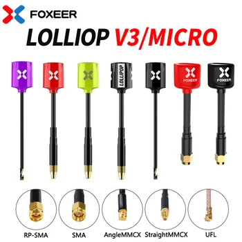 Verbesserte Version Foxeer Antenne MICRO Lollipop V4 FPV Antenne 5,8G 2,3 Dbi Omni RHCP SMA RPSMA UFL MMCX