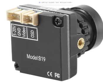 1/3 CMOS 1500TVL B19 Mini FPV-Kamera 2,1mm Objektiv Leistung 5V-30V PAL / NTSC Mit OSD Intern Einstellbar