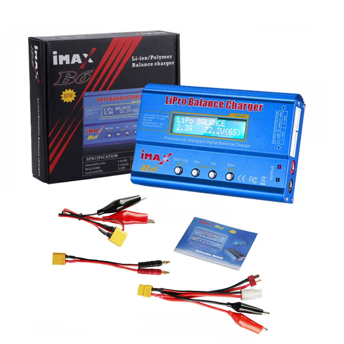 HTRC IMAX B6 80W RC-Ladegerät für Lipo NiMh Li-ion Ni-Cd Akkus, RC B6 Ladegerät, Lipro Entladegerät, digitales