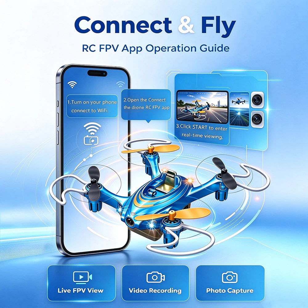 RC Kamera Fliegendes Auto 2,4GHz Mini Drohne Ferngesteuerter – Bild 4