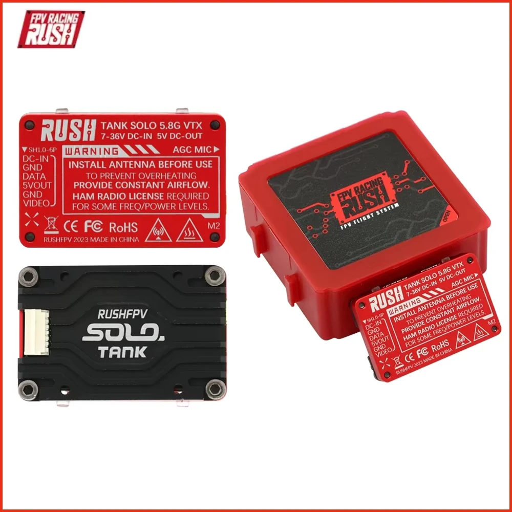Rushfpv Rush FPV Rush Tank Solo 5,8GHz 1,6W Video-Sender mit Eingebautem Mikrofon und Wärmeableitungsstruktur