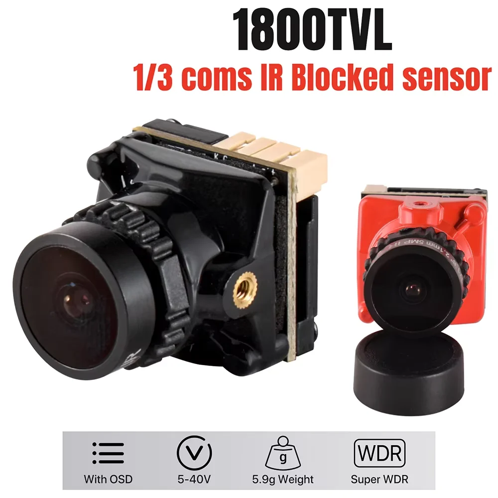 1/3 CMOS 1500TVL Mini FPV-Kamera 2,1mm Objektiv 5-30V Weitspannung PAL – Bild 6