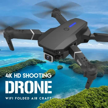 E88 Drohne mit Fernbedienung, faltbarer RC-Quadcopter, Höhenhaltung, 3D-Flip, RC-Flugzeug für Anfänger