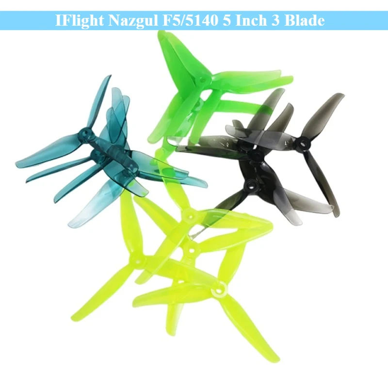 IFlight Nazgul F5/5140 2 Paar (2CW + 2CCW) 5 Zoll 3-Blatt-/Tri-Blatt-Propeller mit 5-mm-Montageloch für FPV