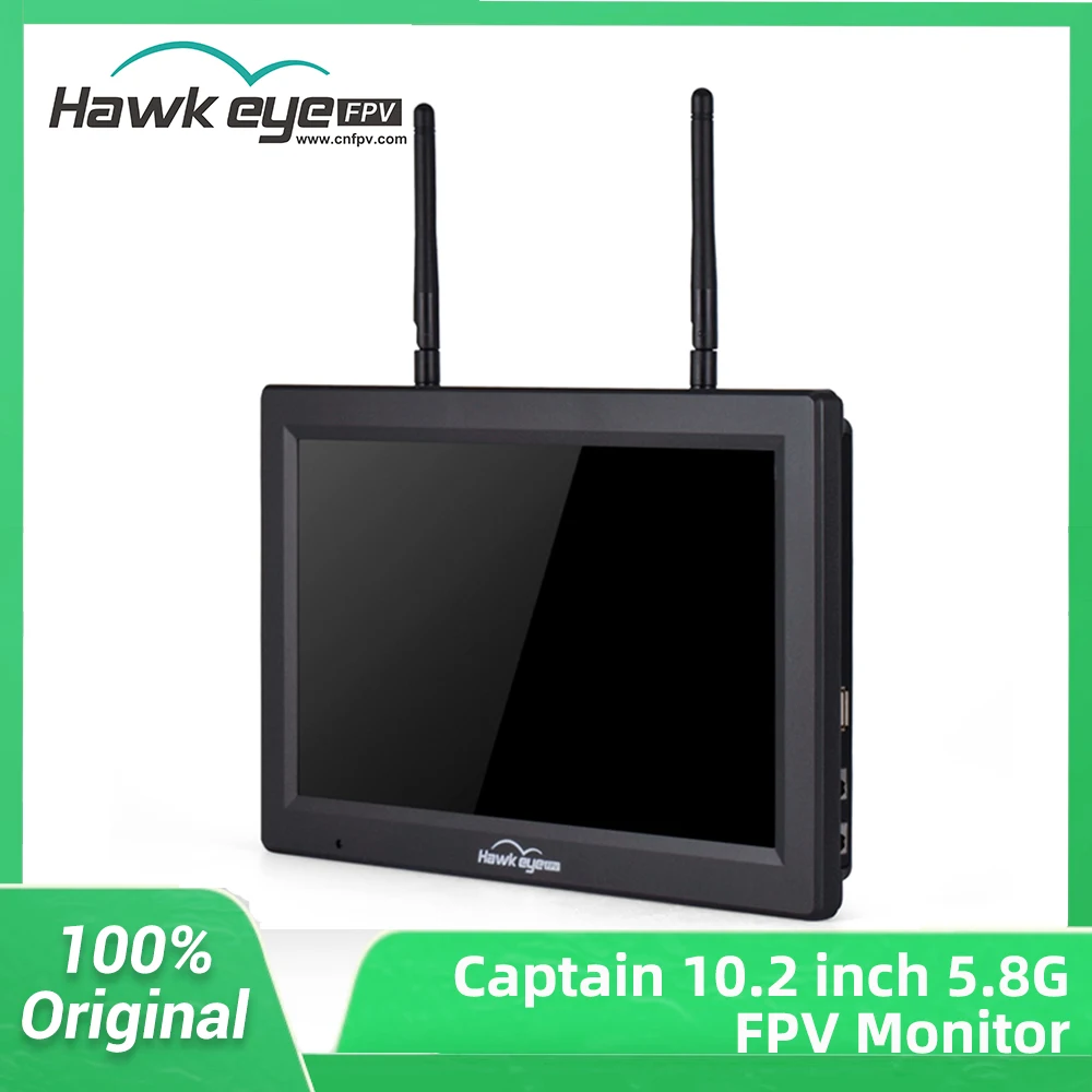Hawkeye Little Pilot Captain X 10,2 Zoll 1024 x 600 LED 104-Kanal 4,9 G 5,8 G 6 G FPV-Monitor Dual-Empfänger