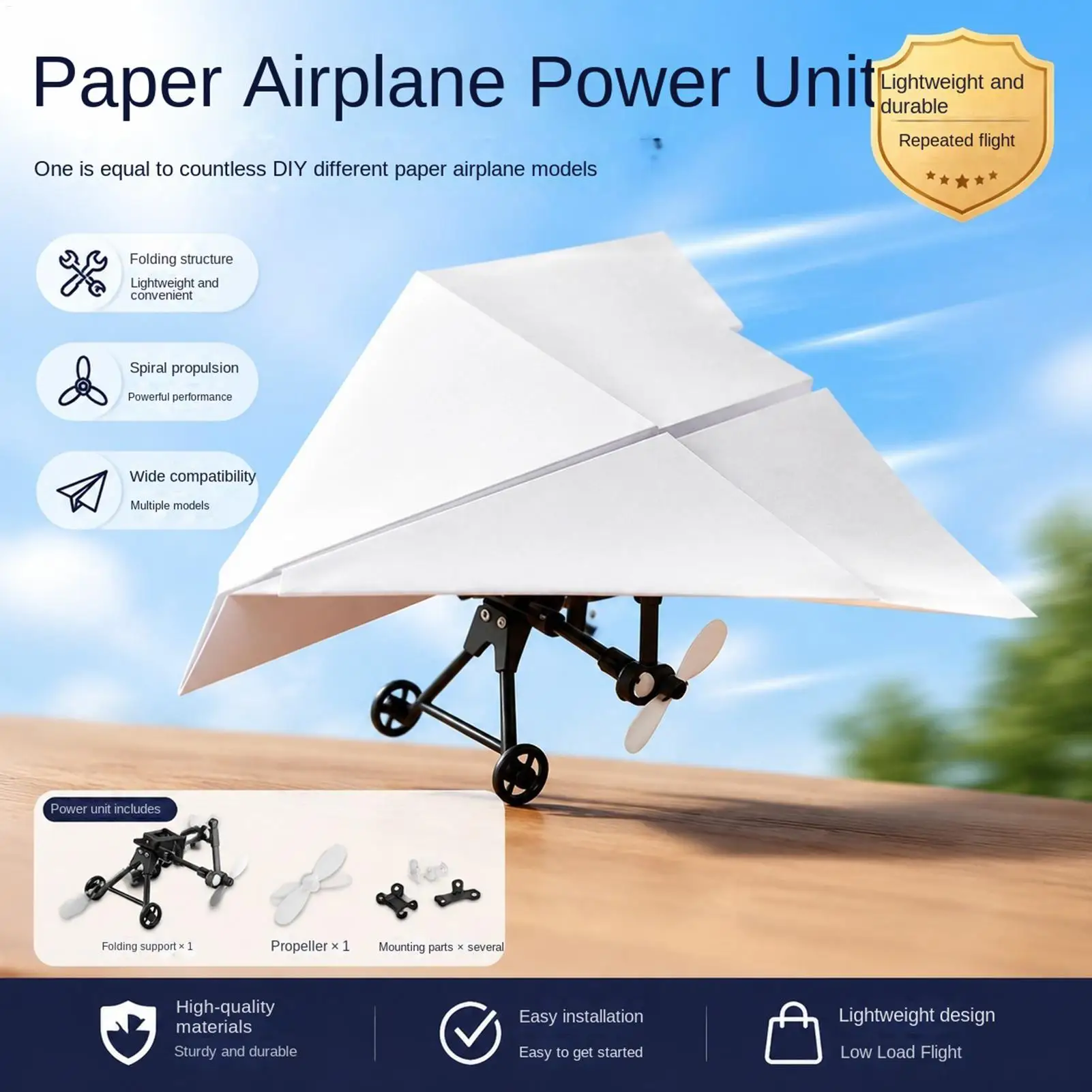 RC Papierflugzeug-Motorkit Elektrisches Flugzeugspielzeug Elektrisches – Bild 5