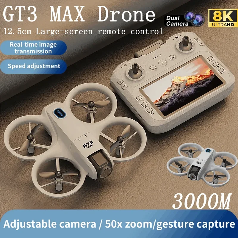 GT3 Mini RC Drohne Doppelkameras 5G WIFI FPV Fotografie-Helikopter Bürstenloser Quadcopter
