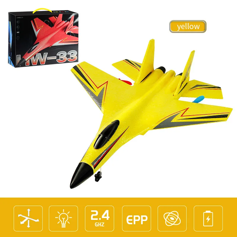 HW33 RC-Flugzeug Ferngesteuertes Flugzeug Zweikanaliges Starrflügel-Schaumgleiter-Modellspielzeug