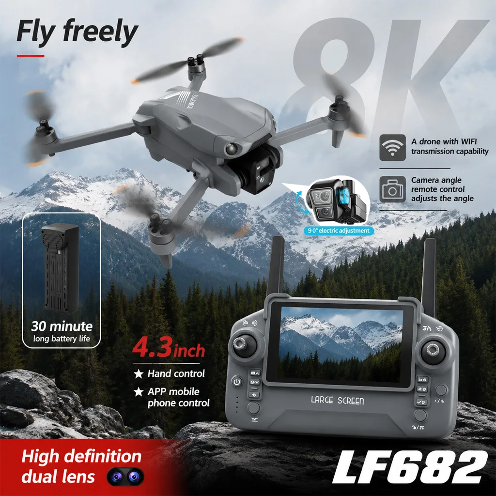 Drohne LF682 HD Professional Dual-Kamera 5G WIFI Fotografie-Helikopter Bürstenlos Hindernisvermeidung