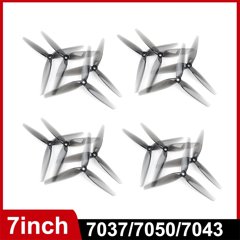 12 Paar HQProp 7X3.7X3 7037 / 7X5X3 7050 / 7X4X3 7043 / 7.5X3.7X3 7537 3-Blatt CW CCW PC FPV Propeller 7 Zoll