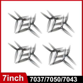 12 Paar HQProp 7X3.7X3 7037 / 7X5X3 7050 / 7X4X3 7043 / 7.5X3.7X3 7537 3-Blatt CW CCW PC FPV Propeller 7 Zoll