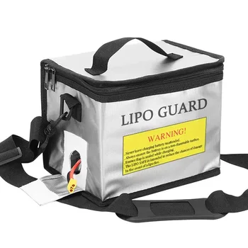Feuerfeste Explosionsgeschützte Lipo-Sicherheitstasche für RC FPV Racing Drohnen-Akku 185x75x60mm
