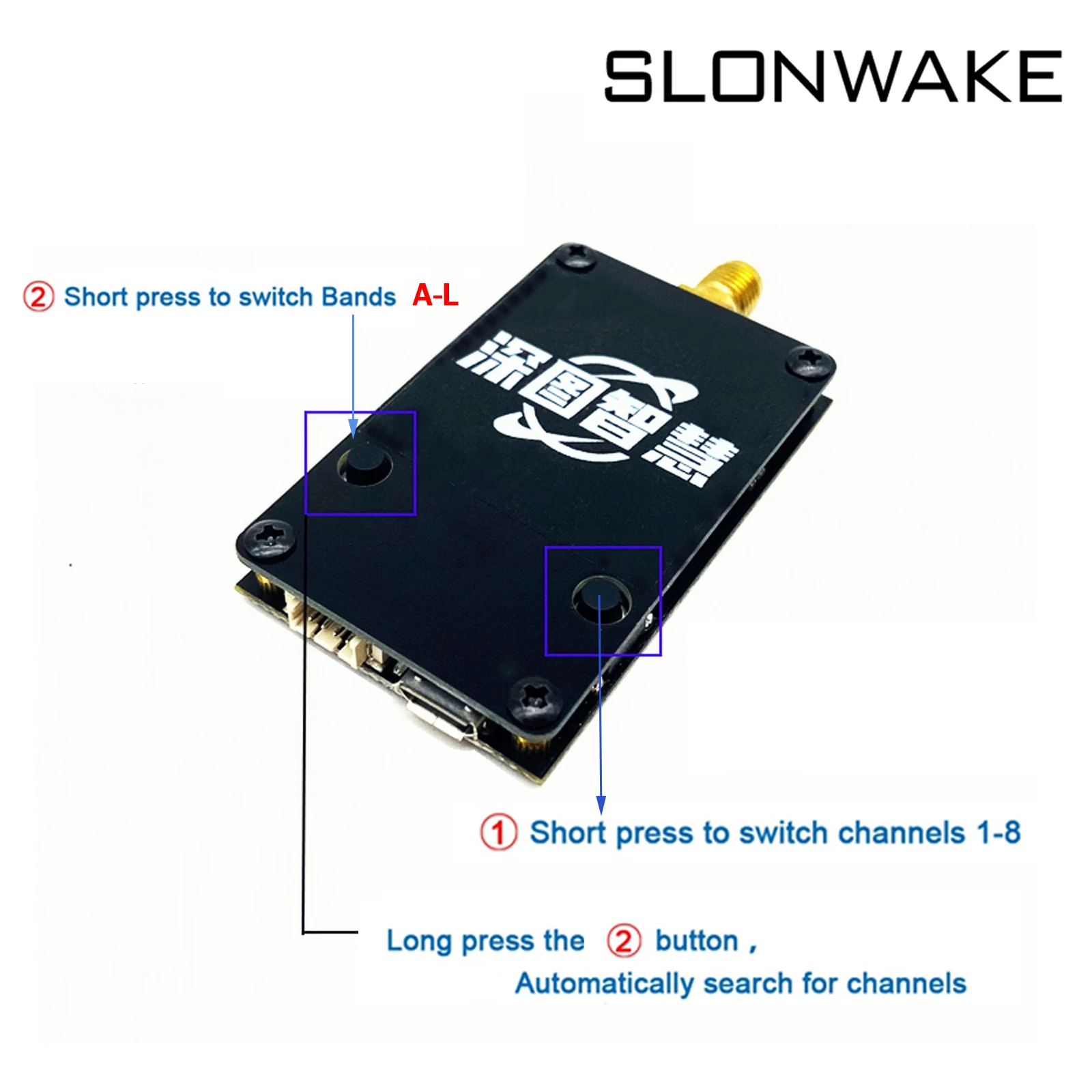 SLONWAKE 5.8G 56CH FPV UVC OTG-Empfänger - 720 x 480 Analogsignal – Bild 4