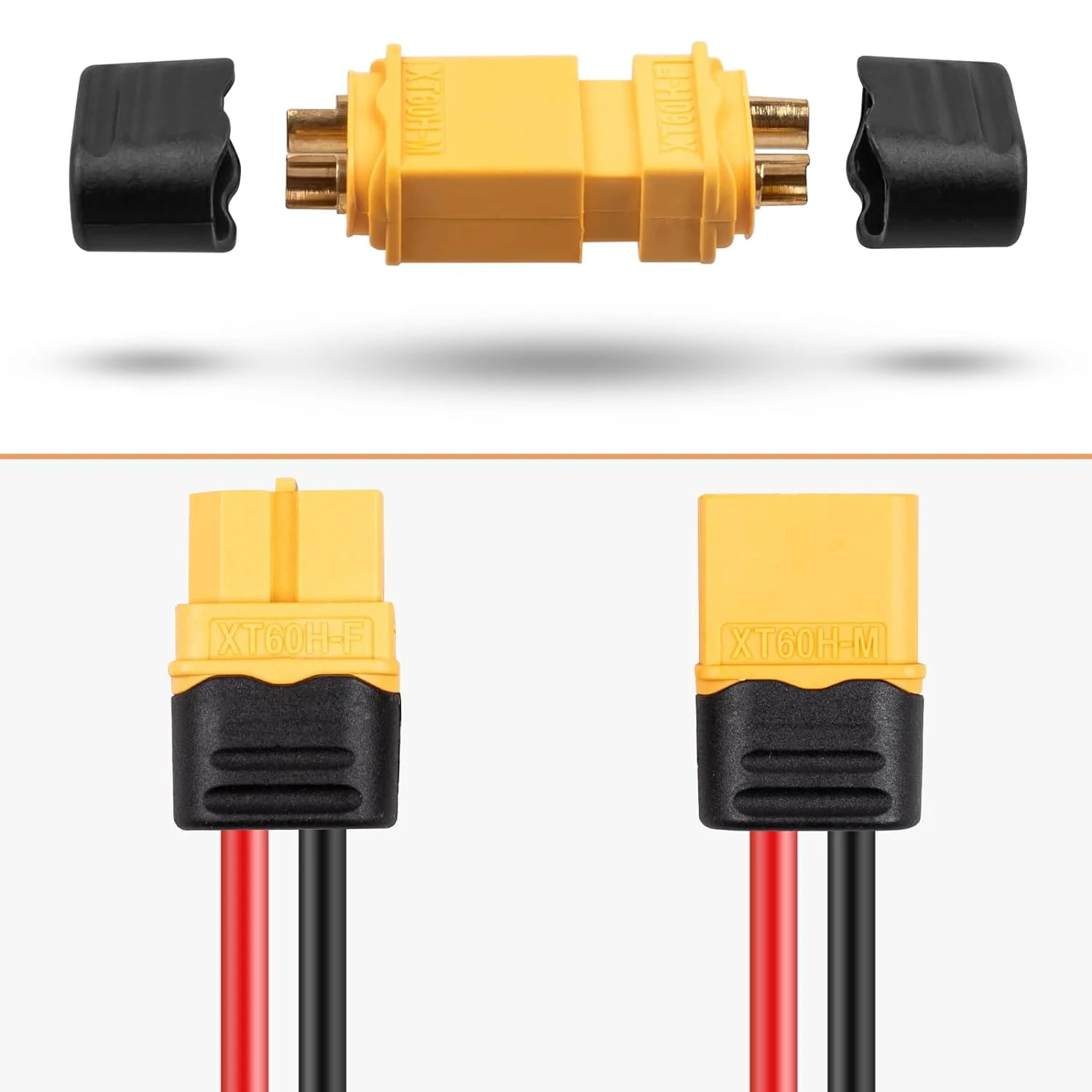 5/10 Paar XT60H-Anschlussstecker mit Mantelgehäuse, weiblich/männlich – Bild 5