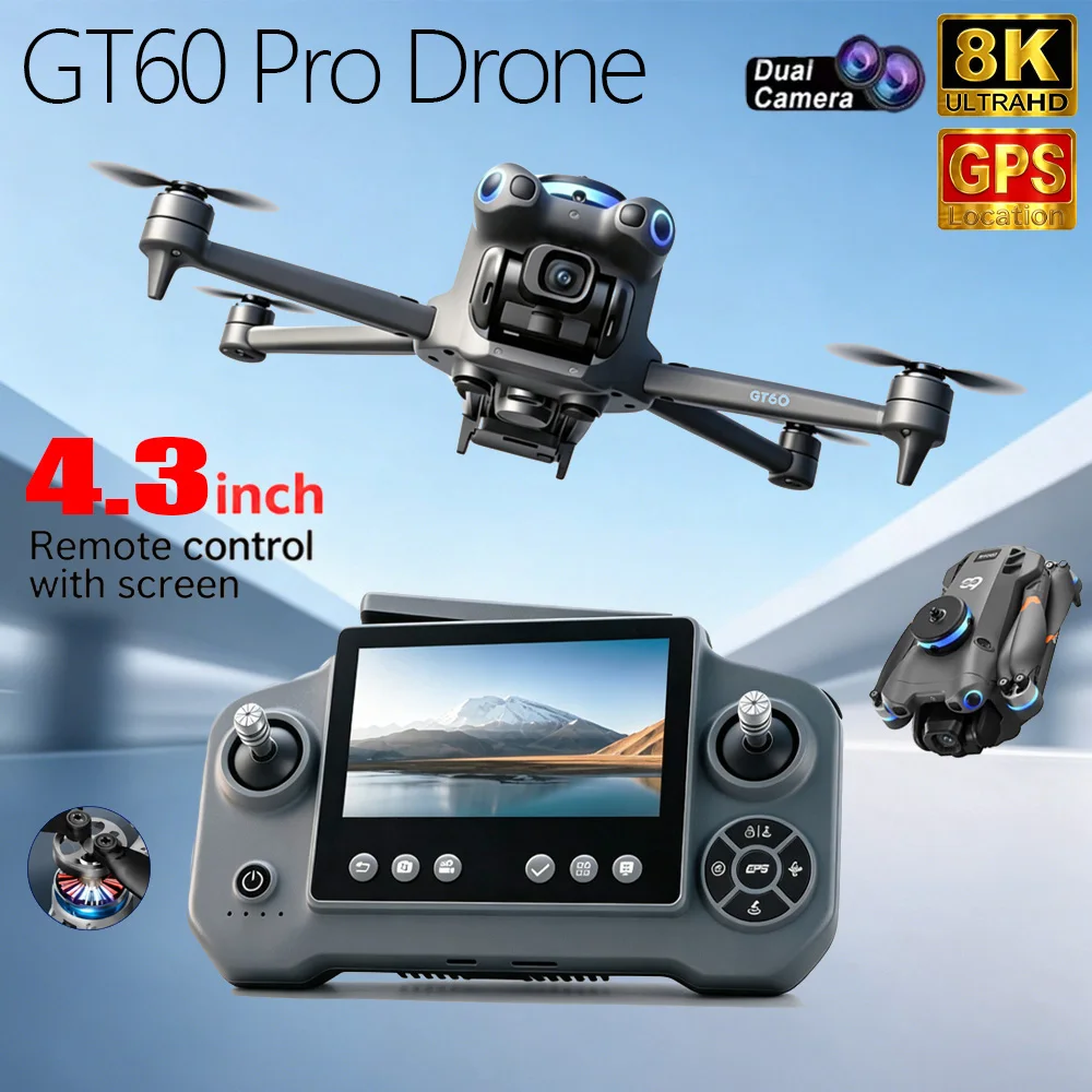 Drone GT60 Pro 4K/ Professionelle 5G GPS HD Dual-Kamera Fotografie Bürstenlose Faltbare Quadcopter RC