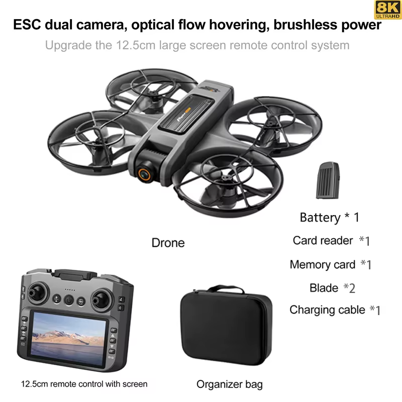 S156 Drohne GPS 8K Professionell HD 360 ° Dual-Kamera-Bildschirm Fernbedienung Bürstenlose Motoren