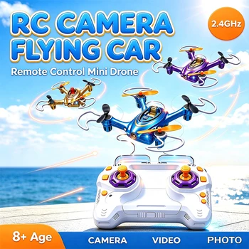 RC Kamera Fliegendes Auto 2,4GHz Mini Drohne Ferngesteuerter Quadcopter Kamera Foto Video Kinder Outdoor RC