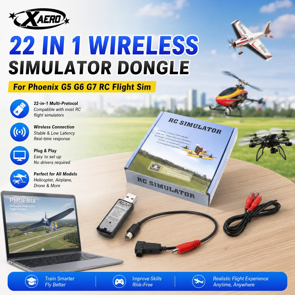 22-in-1 Wireless Simulator Dongle für Phoenix G5 G6 G7 RC Flight Sim für Hubschrauber Flugzeug Drohne Training