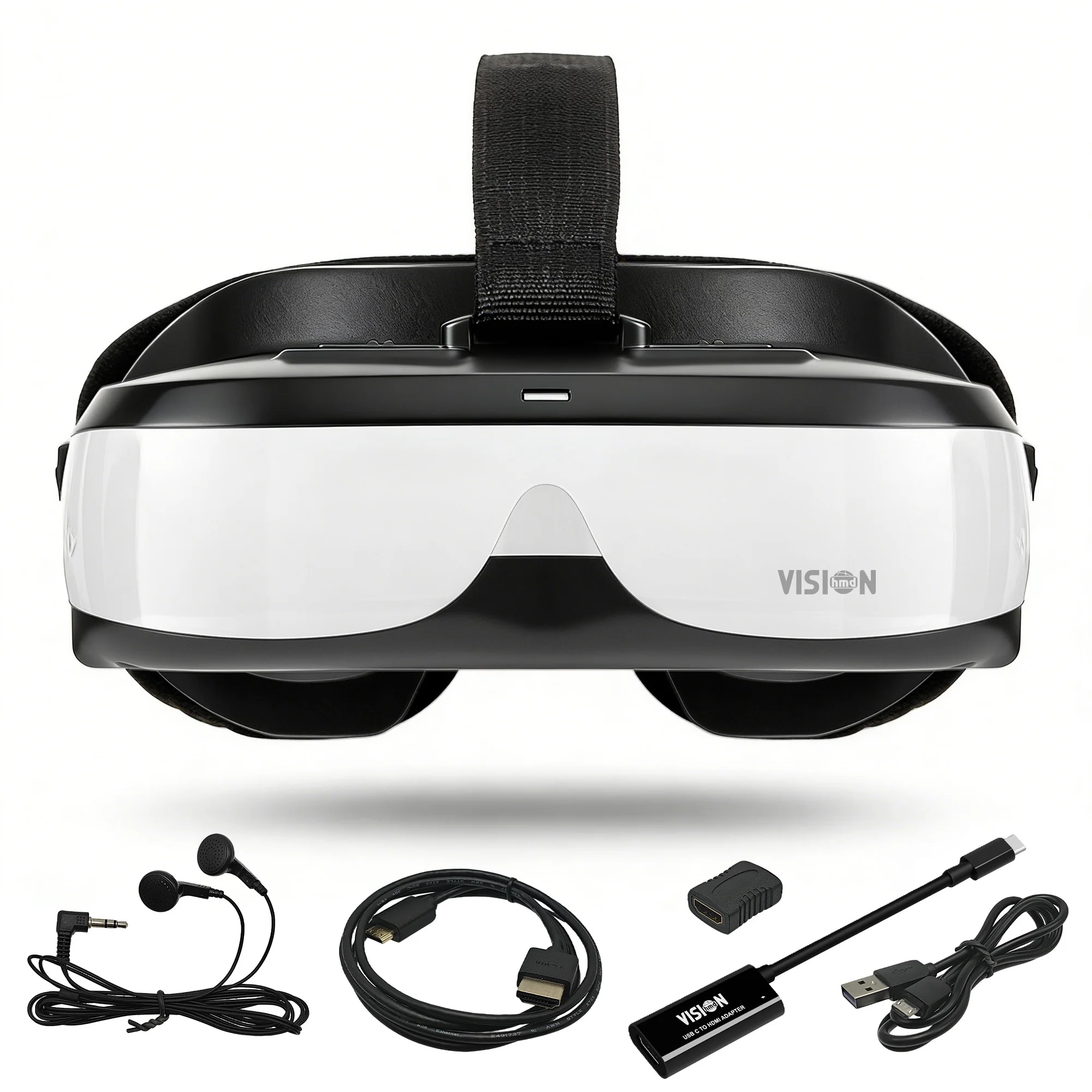 VR-Brille, FPV-Brille, tragbare TV-Brille mit 300-Zoll-Virtual-Screen-Personal-Theater, zwei 720P-Displays