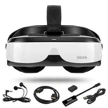 VR-Brille, FPV-Brille, tragbare TV-Brille mit 300-Zoll-Virtual-Screen-Personal-Theater, zwei 720P-Displays