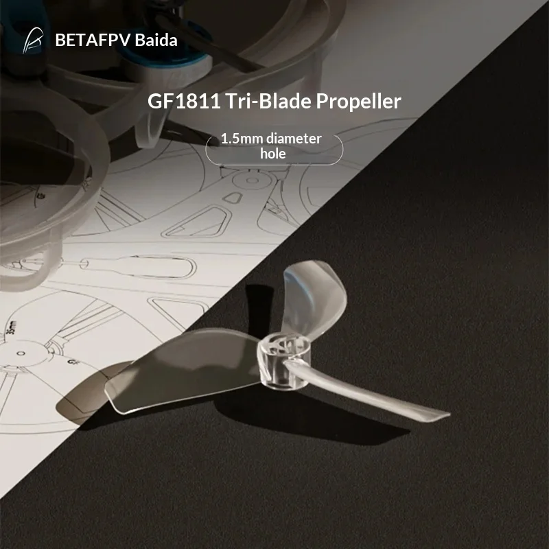 BETAFPV FPV Propeller GF 1811 Dreiflügeliger 45mm Durchmesser 1,5mm – Bild 4