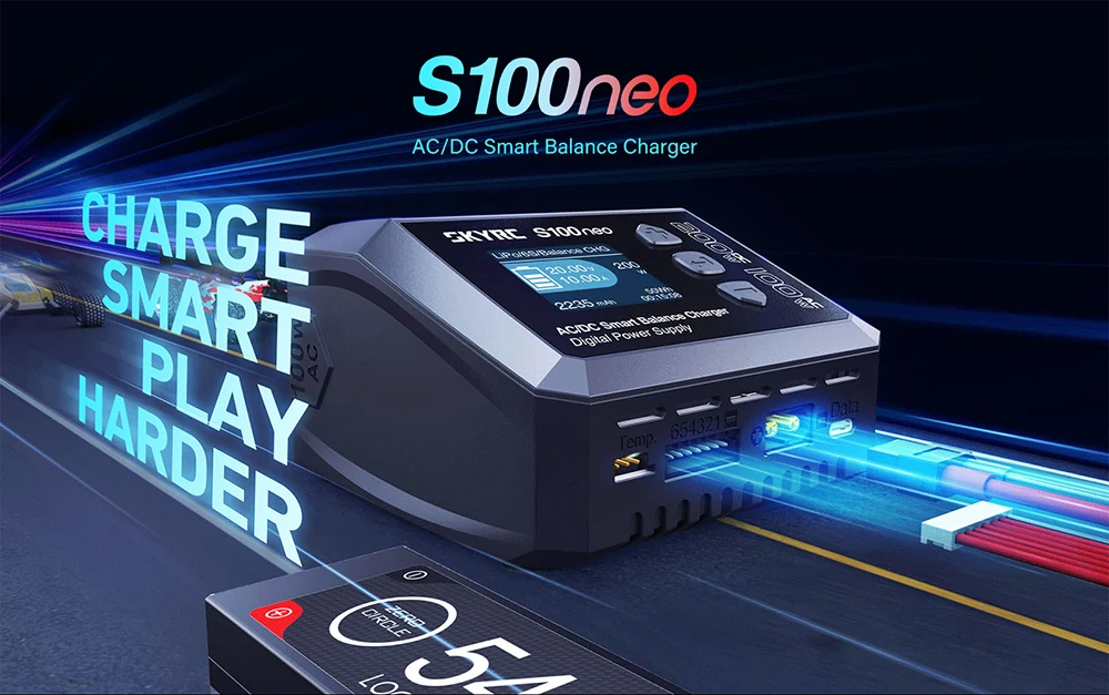 SkyRC S100neo Balancer-Ladegerät AC100W DC200W 12A Smart LiPo Akku – Bild 5