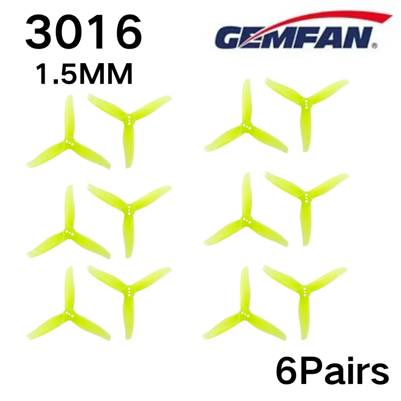 Gemfan Propeller 3016 CW CCW 3 Klinge 1,5mm 2mm FPV Mini Requisiten Für 3 zoll FPV Racing Drone ToothPick 6