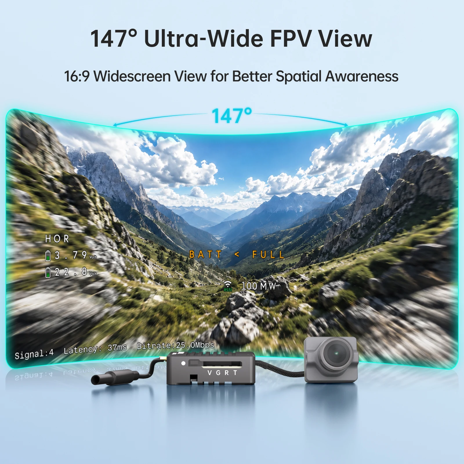 CADDXFPV Ascent Lite+ VTX 500mW 1080P/100FPS HD Digital Video FPV – Bild 4