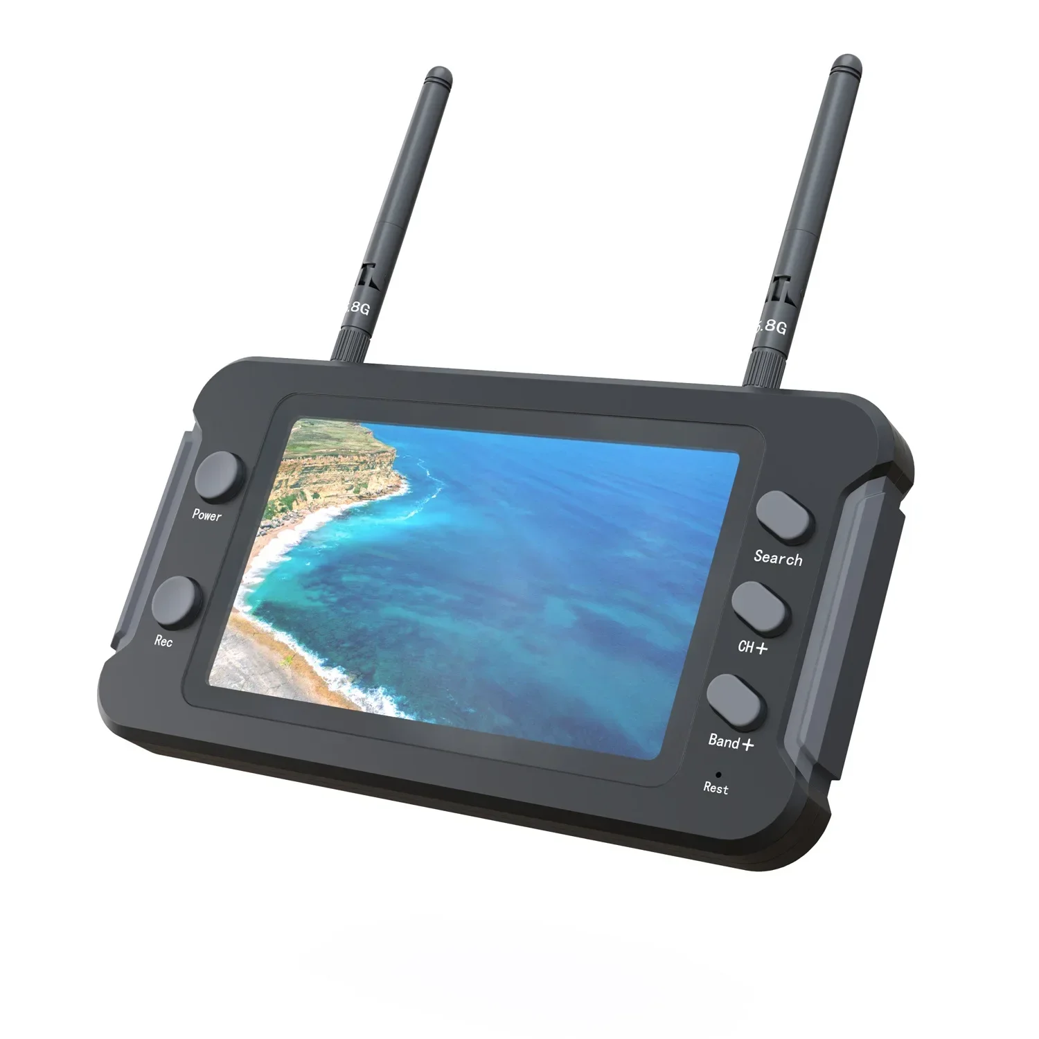 5,8G FPV Monitor mit DVR 40CH 4,3 Zoll LCD Display 16:9 NTSC/PAL Auto – Bild 3