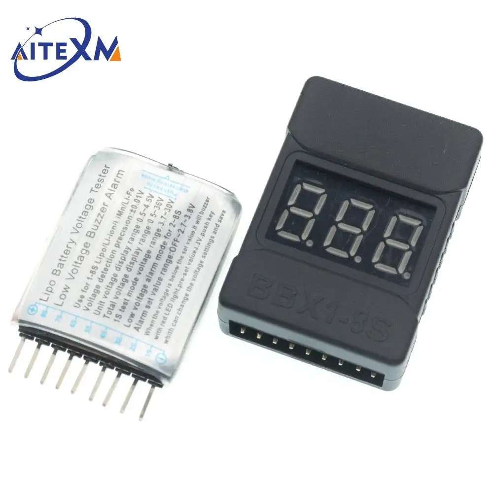 1-8S BBX1-8S 2IN1 Lipo Batterie Spannung Tester Niederspannung Summer – Bild 3