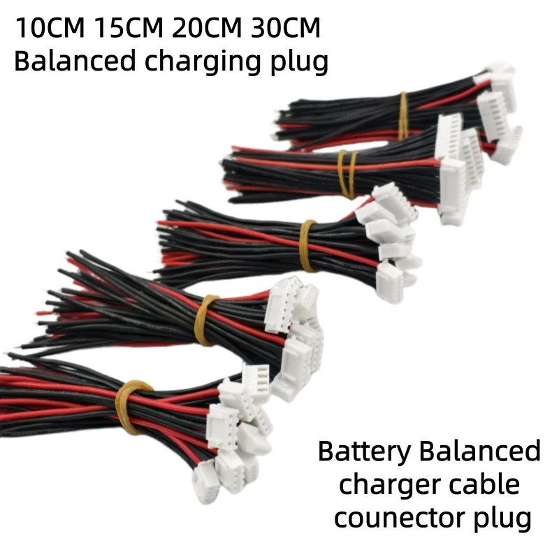1s 2s 3s 4s 5s 6s 8s Lipo-Batteriekabel 10/15/20/30cm Lipo-Batterie-Balancer-Ladegerät-Stecker