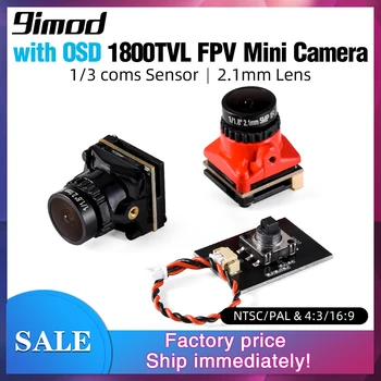 FPV-Kamera 1800TVL 5MP 2,1mm 1/8 Zoll Starlight-Sensor 5V-40V NTSC/PAL mit OSD Intern für RC FPV Racing Drone