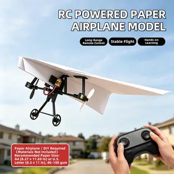 Ferngesteuertes Flugzeug, DIY-Set für ein RC-Papierflugzeug, Flugzeugspielzeug mit Gyro-Stabilisator