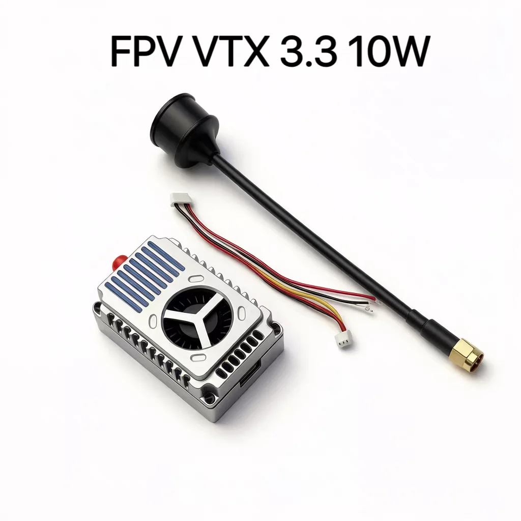 FPV Hochleistungs-VTX 3,3G 10W UAV Video-Sender mit bis zu 20-40km Reichweite 10 Watt VTX FPV