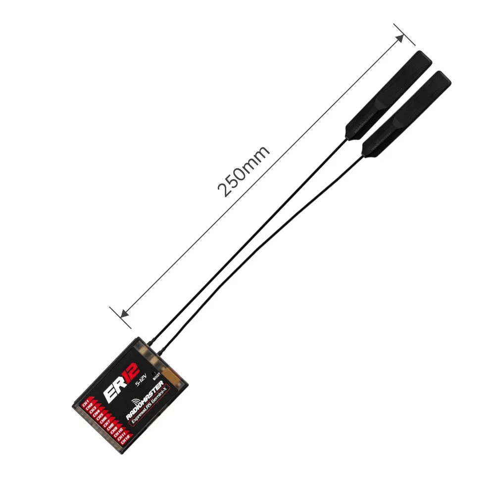 RadioMaster ER12 2.4G Gemini ELRS PWM-Empfänger 12CH CRSF Telemetrie – Bild 6