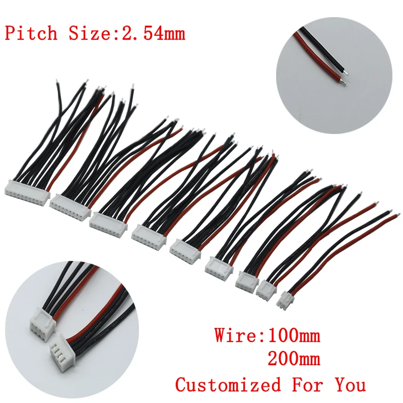 Lipo Batterie Balance Ladegerät Kabel 2,54mm Pitch 1S 2S 3S 4S 5S 6S 7S 8S 9S IMAX B6 Stecker Draht (5 Stück)