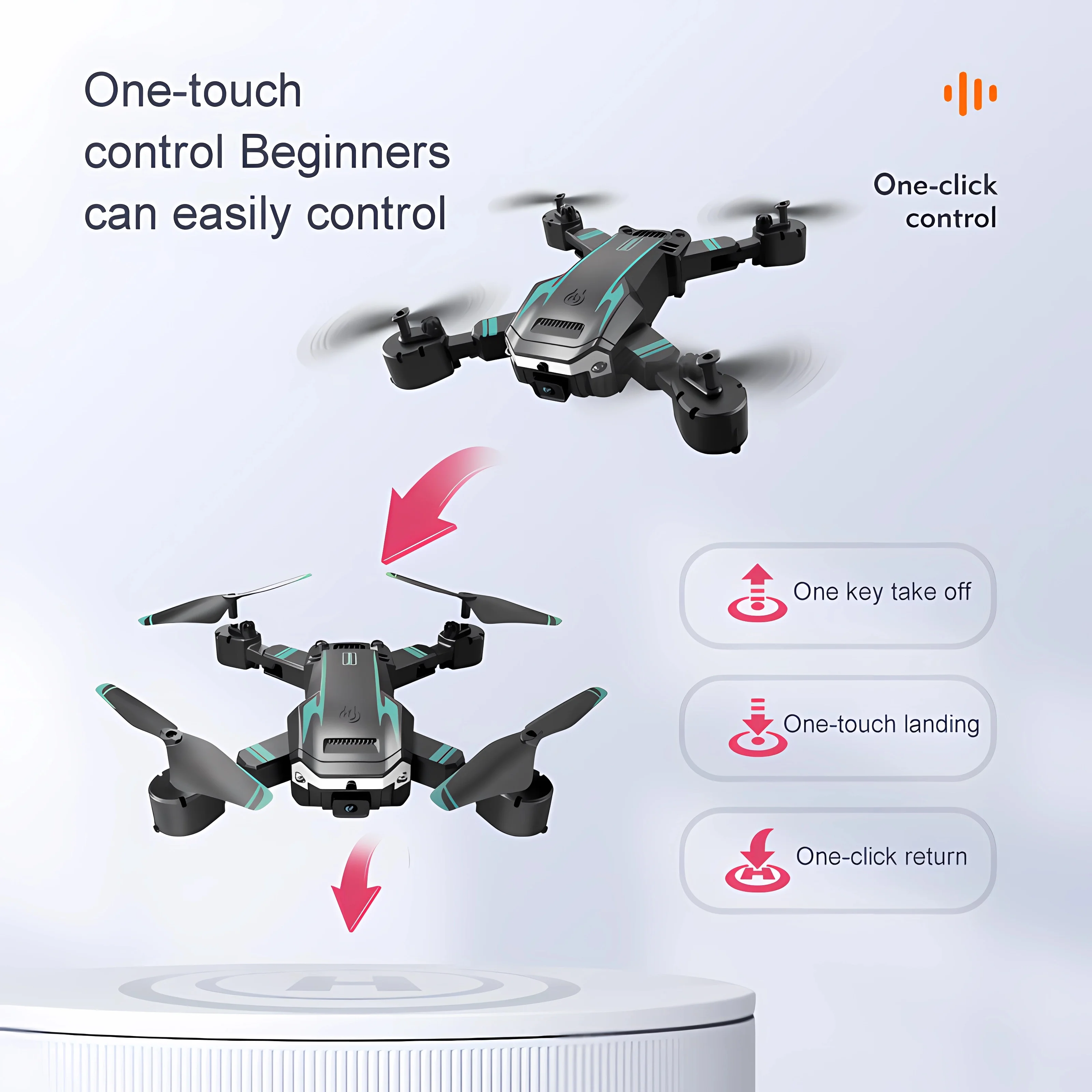 Drohne mit 4K-Doppelkameras, Hinderniserkennung, Quadcopter – Bild 4