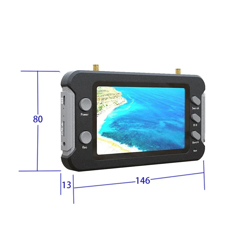5,8G FPV Monitor mit DVR 40CH 4,3 Zoll LCD Display 16:9 NTSC/PAL Auto – Bild 4