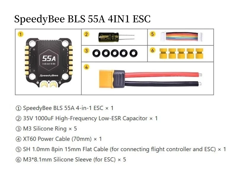 Speedybee 3-6S 30X30 BMI270 F405 V4 FC Flight Controller F4V4-60-Stack – Bild 4