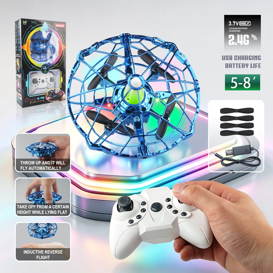2,4 G RC-Drohne mit Handwurfstart, One Key Return, Höhenhaltung, coole – Bild 6