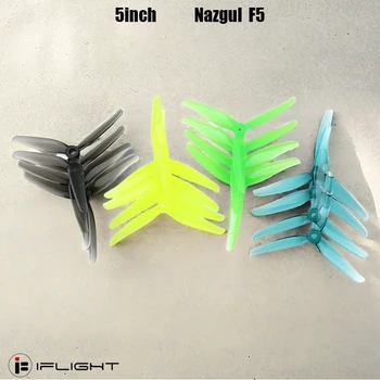 2 Paar IFlight Nazgul F5/5140 5 Zoll 3-Blatt-/Tri-Blatt-Propeller mit 5 mm Befestigungsloch für FPV Racing
