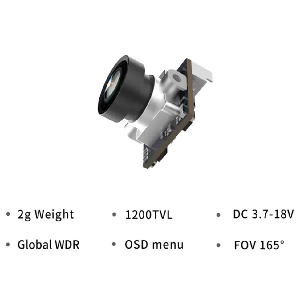 CADDX ANT 1200TVL Nano-Kamera: 1,8mm Objektiv, Global WDR, 2g – Bild 3