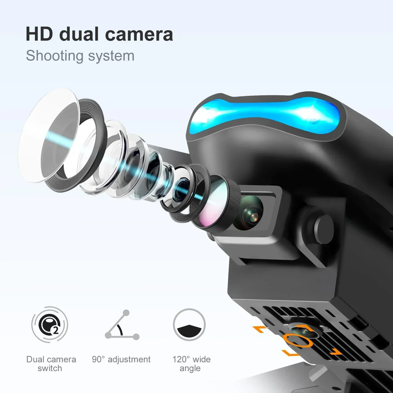 E99 K3 Pro HD 4K Drohne mit Dual-Kamera, Höhenhaltemodus, Faltbarer – Bild 4
